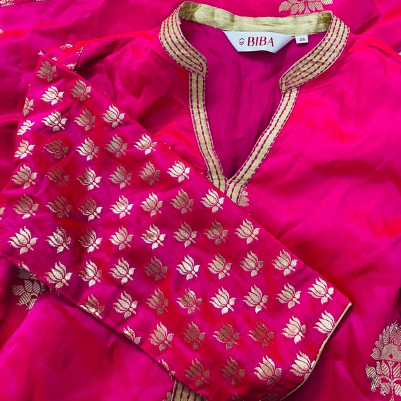 Biba Other - Pure soft silk fuchsia pink kurti!!!!